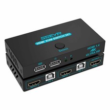 SGEYR HDMI KVM Switch 2 Port Share 2 Computers with One Monitor 2x1 picture