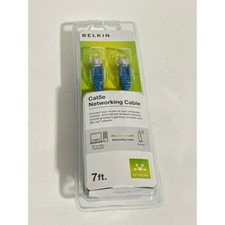 NEW Belkin Premium Flat Cat5e Ethernet Networking Cable, 7 foot Blue picture