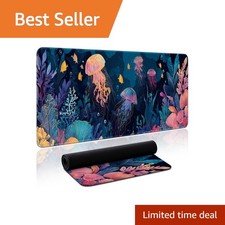 ZOTIA Ocean Jellyfish Aesthetic Desk Mat 31.5x11.8 Mouse Pad picture