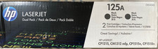 HP LaserJet Ink 125A Black Toner Cartridge Two Pack Brand New picture