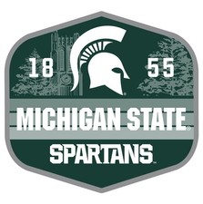 Michigan State Spartans Scenic Background Offic. Lic. Sticker/Magnet picture