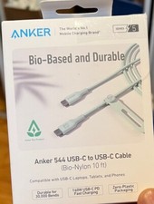 2-PACK - Anker 544 Usb-C To Usb-C Bio-Nylon Green 10Ft Cable - NEW picture