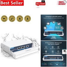 Durable 4-Port PoE Switch -  Waterproof Networking for Outdoor Applications picture