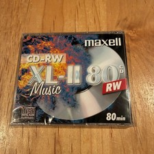 Maxell CD-RW XL-II Blank Rewritable Music Disc 80 Min 1-4x Speed BRAND NEW picture