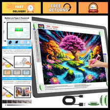 Rechargeable A3 Light Pad - Ultra Bright Tracing Light Box for Diamond Painting picture