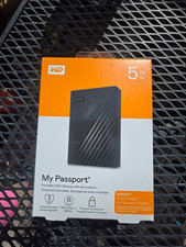 WD My Passport 5TB Portable External Hard Drive USB 3.2 Black - New Sealed picture