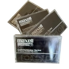 Maxell Communicator Series C60 Blank Audio Cassette Lot 4 60 Min PI Mexico picture