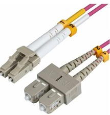 [2pcs]1‑10M LC UPC‑SC UPC Duplex OM4 50/125 Fiber Patch Cord LSZH LAN picture