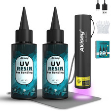 100G UV Resin Kit with Light for Bonding & Fast Curing in Seconds picture