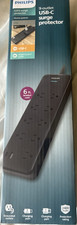Philips EZFit USB-C 9-Outlet Surge Protector, 6 ft Cord, 2400J, 120V picture
