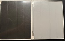 Lot of 2 Apple iPad Smart Covers Black Leather & Gray OEM For iPad 2 3 4 In Boxe picture