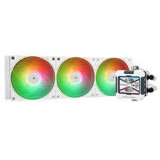 360 White ARGB AIO CPU Liquid Cooler with IPS LCD Screen, 320x240 picture
