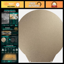 330mm Round Build Plate for 3D Printers - Double-Sided Textured PEI, Flexible Ma picture