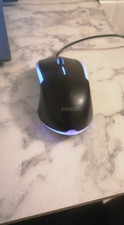 Philips SPK7234 USB Wired Computer Mouse - Black and light picture
