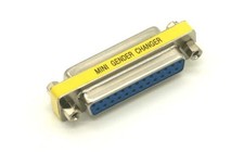DB25 Female to DB 25 Female Mini Gender Changer Coupler 25pin D-SUB F/F picture