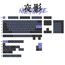 1.7mm Thickness Nightshade Keycap Set Cherry Profile All-subs PBT Keycap Set picture