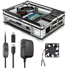 Raspberry Pi 3 B+ Case with Fan Cooling Pi 3B Case with 3 Pcs Heat-Sinks 5V picture