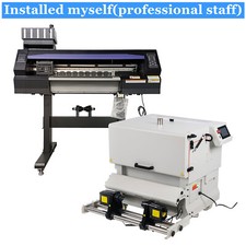 US Stock 24in DTF Printer w/ Epson Dual Printhead and 24in Powder Shaker Machine picture