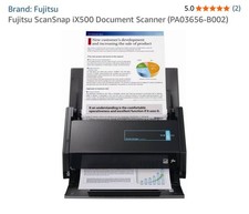 NEW Fujitsu ScanSnap iX500 Document Scanner Black Scan Pictures To Print Email  picture