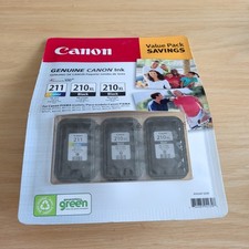 Genuine OEM Canon 210XL Black PG-210XL & 211 Color CL-211 Ink Cartridge 3 Pack picture