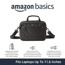 BLACK - AMAZON BASICS 11.6 INCH LAPTOP BAG WITH SHOULDER STRAP AND HANDLE, picture