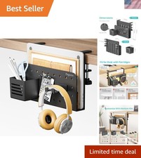 Space-Saving Under Desk Holder & Storage - Easy Clamp Installation, 22 lbs Cap. picture