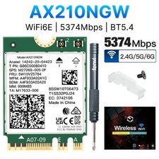 M.2 Intel AX210NGW WiFi 6E Laptop Card Tri‑Band 802.11AX BT5.4 NGFF 5400Mbps Lot picture