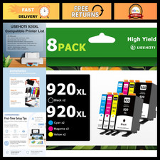 920 920XL Ink Cartridges Combo Pack - 8 Pack for OfficeJet 6000 6500 7000 Printe picture