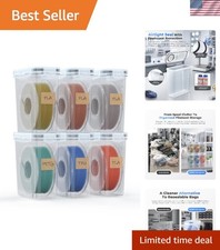 Elegant 6-Pack Filament Storage Box for 3D Printing - Moisture & Dust Protection picture