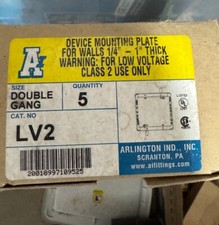 5-Pack Arlington Black LV2 Double Gang 1