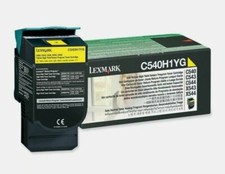 Genuine LEXMARK C540H1YG Yellow High Yield Toner Cartridge C540 C543 C544 C546  picture