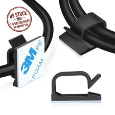 XHF 120 PCS Adhesive Cable Wire Clips Black, Outdoor 5/8