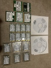 Lot of 19 Intel WM3945ABG MOW1 (14),  (5) Other Wireless Cards, 2 Disc picture