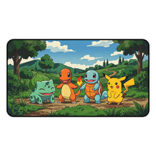 Pikachu Charizard Bulbasaur Squirtle Pokemon Playmat TCG Trading Card Mat PH695S picture