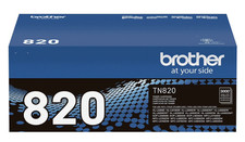 Brother TN820 Genuine OEM Black Toner Cartridge Standard Yield 3000 Pages picture