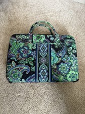 Vera Bradley Blue Rhapsody Hard Shell Laptop Case Retired Quilted No Strap EUC picture