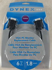 Dynex VGA PC Monitor Replacement Cable DX-C102111 6 Feet 1.8 Meters Dynex Video picture