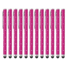 12Pcs, Bling Crystal Stylus Pens for Touch Screens Rose Red picture