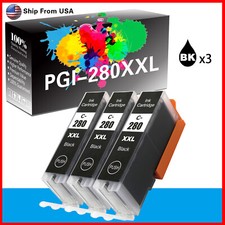 3PK LOTS PGI280XXL Black Ink Cartridge for Pixma TS8320 TS8322 TS9120 Printer picture