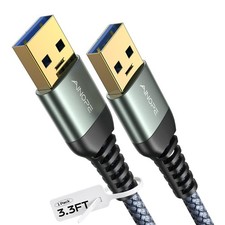 AINOPE USB to USB Cable, 3.3FT*1Pack USB 3.0 A to A Male to Male Cable [Never Ru picture