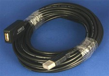 USB 2.0 Extension Cable Black 33ft A-Male to A-Female Active picture
