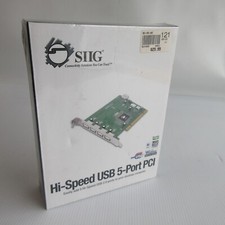 SIIG JU-P50212-S5 - USB 2.0 - 5 PORT PCI ADAPTER HIGH Speed - NEW OLD STOCK picture