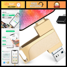 512GB Photo Stick for Smartphones - 4-in-1 USB Drive, Transfer Photos/Videos, iP picture