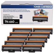 10PK Black TN-660 High Yield BLACK Toner for Brother HL-L2300 MFCL2700 DCP-L2540 picture