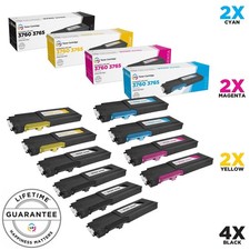 LD 10pk Comp Cartridge for Dell Toner C3760 C3765dnf Black Cyan Magenta Yellow picture