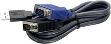 2-in-1 USB VGA KVM Cable 1.83m 6 Feet TK-CU06 NDAA Compliant VGA-SVGA HDB 15-Pin picture