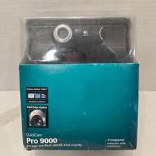 Logitech QuickCam Pro 9000 Webcam Carl Zeiss Optics Autofocus 2MP HD Video picture