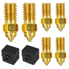 Comgrow 6pcs Ender 3 V3 SE Nozzle Kit, 3D Printer Brass 0.4mm 0.6mm 0.8mm  picture