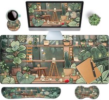 HaoSiTeck 4-Piece Extended Large Mouse Pad Set for Women Men with Cute Design In picture