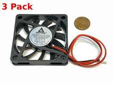 3 Pack 6010 60mm x 10mm 12V Brushless Cooling Fan 2 Pin Replacement 60x60x10 A11 picture